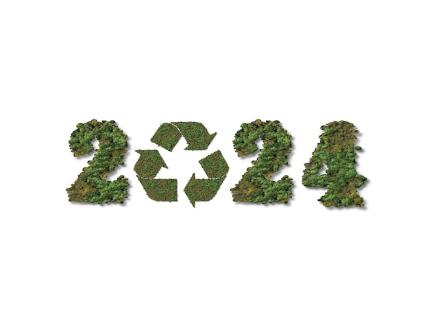 World Environment Day or Earth day concept. 3D forest shape isolate with lettering typography.