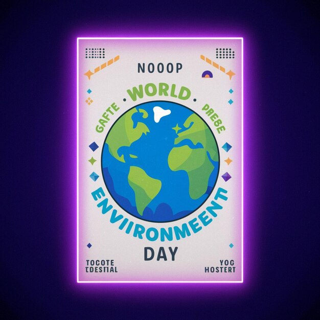 Photo world environment day poster illustration