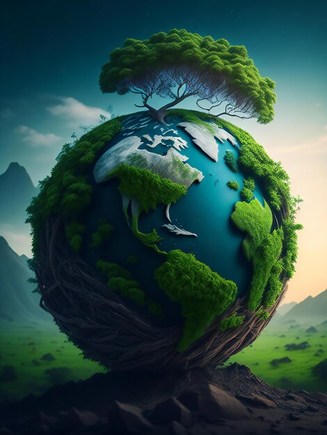 World Environment Day World Earth Day Importance of protecting Nature Environment earth on hand