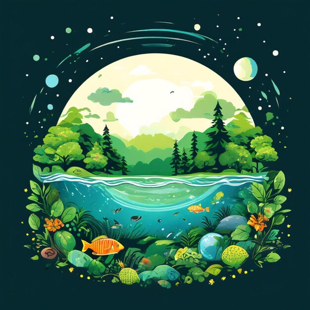 World environment and earth day Illustrations