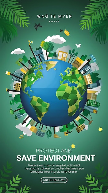 World environment and earth day vector Illustration design background