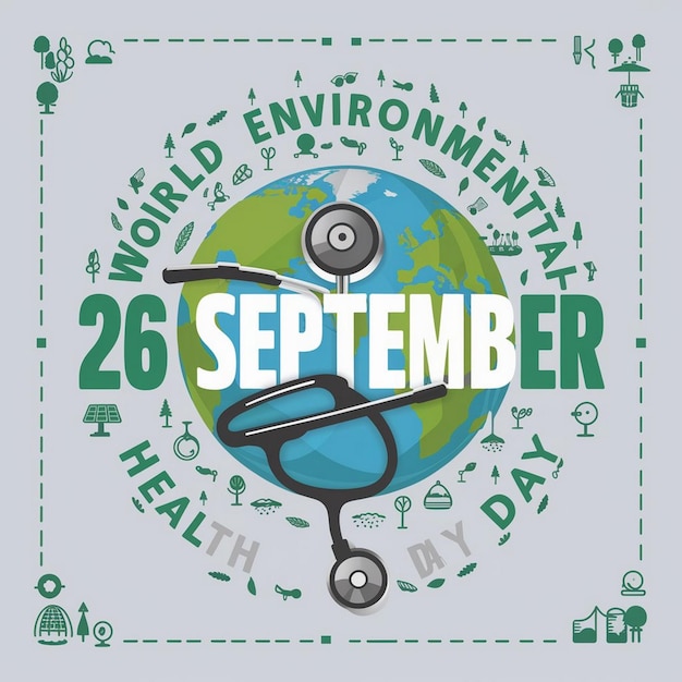 Photo world environmental health day celebration design