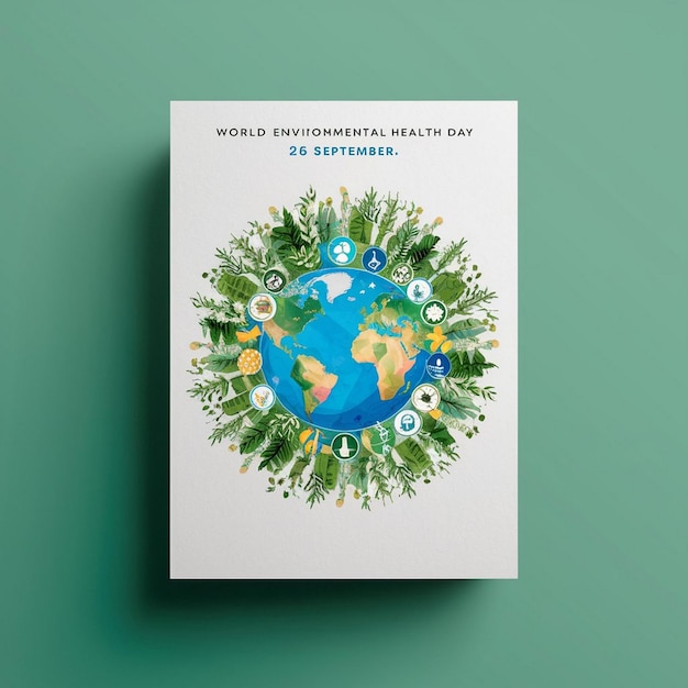 Photo world environmental health day celebration design