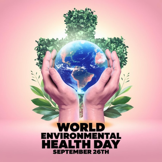 World Environmental Health Day creative green natural ecological ecofriendly concept idea design bac