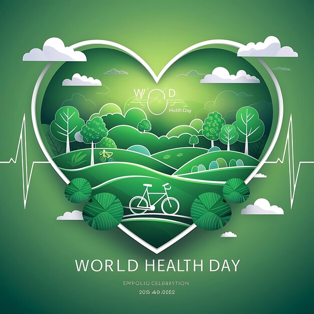 Photo world environmental health day creative green natural ecological ecofriendly concept idea design background social media banner