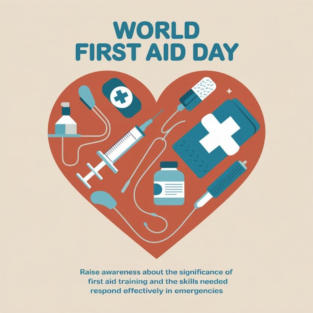 Photo world first aid day concept