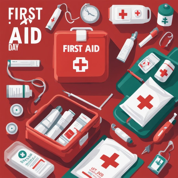 Photo world first aid day save lives