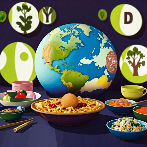 Photo world food day background