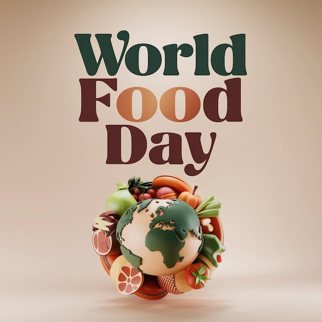 World Food Day Concept 3D Design