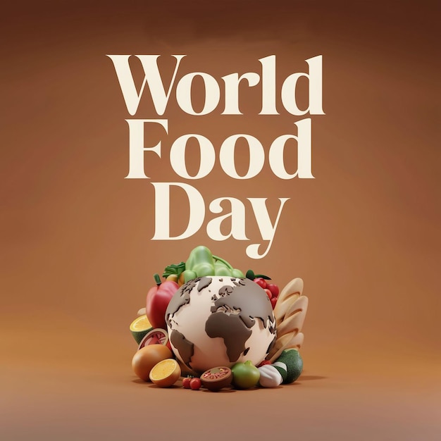 World Food Day Concept 3D Design