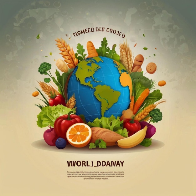 World Food Day illustration vector social media banner and related with food