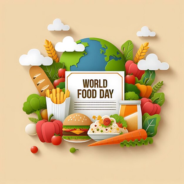 Photo world food day illustration