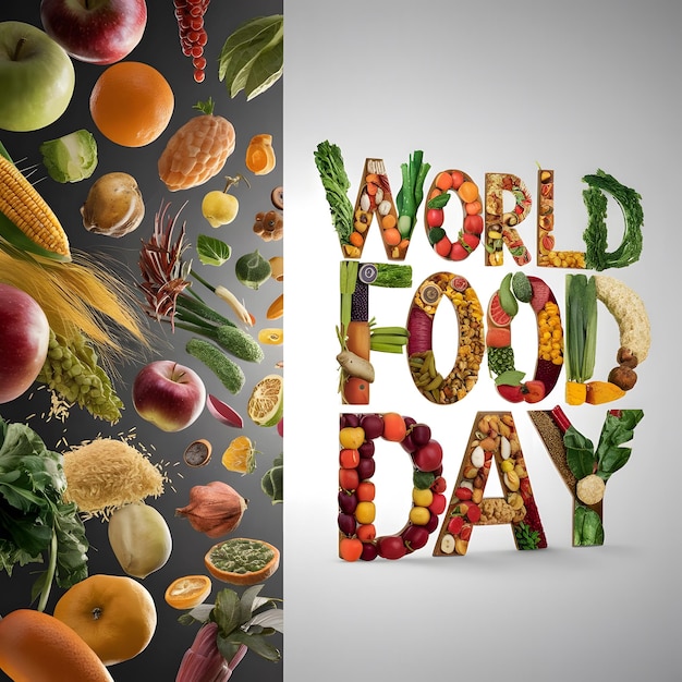 Photo world food day social media banner