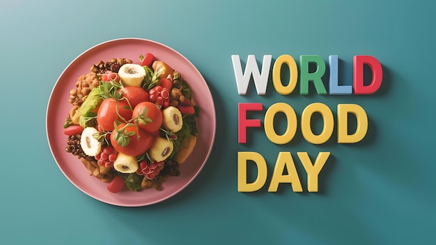 Photo world food day social media banner