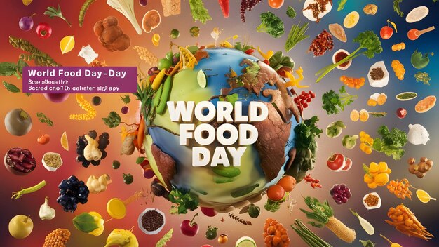 Photo world food day social media banner