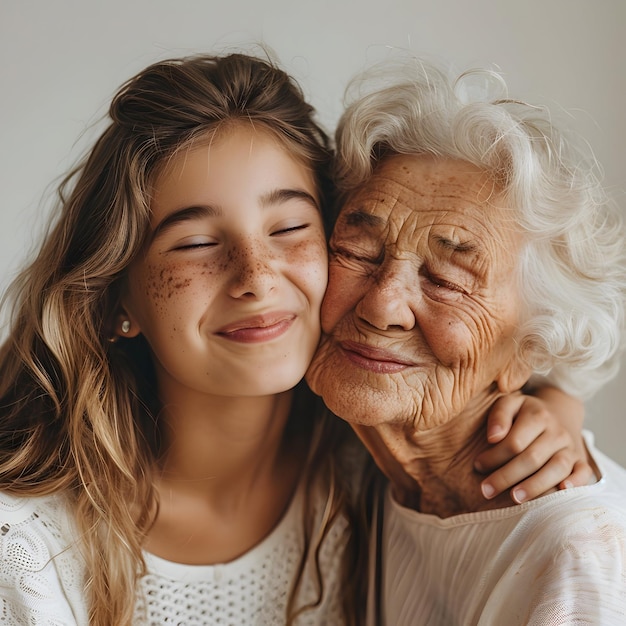 Photo world grandparents day grandma with child happy grandparent day greeting card grandmother