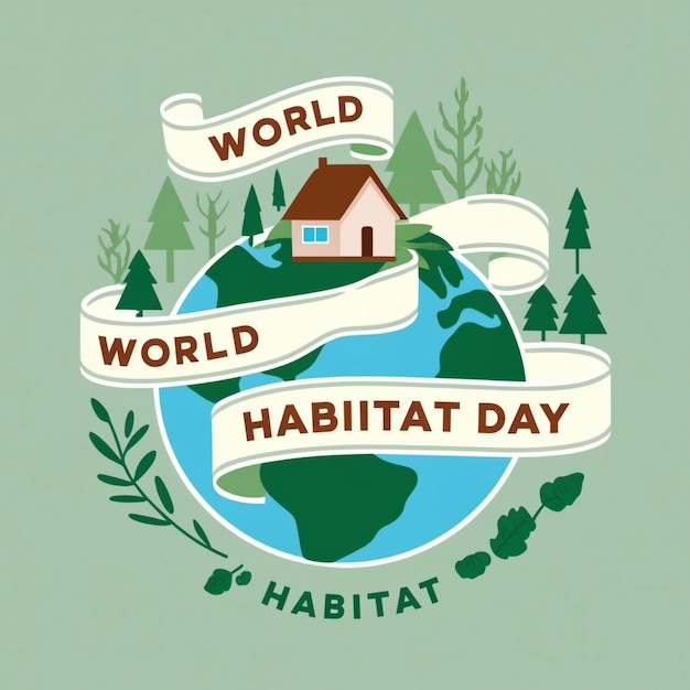 World Habitat Day Flat Design