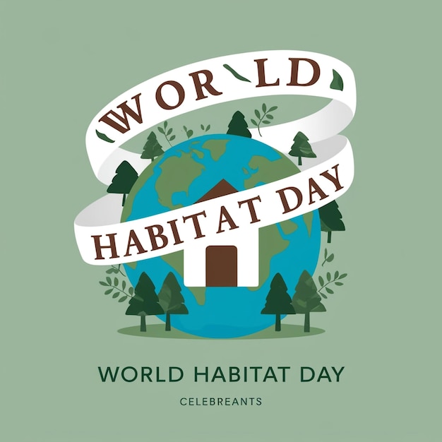 World Habitat Day Flat Design