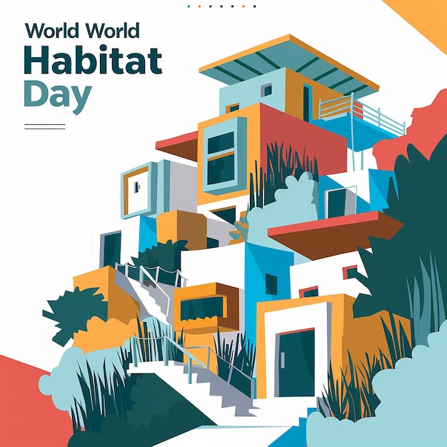 World Habitat Day promotional Instagram post template