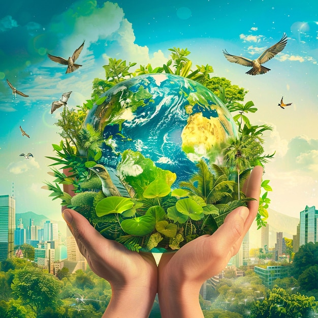 a world in the hands of a person holding a globe with the world in the background