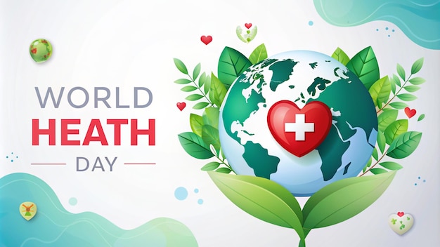 world health day celebration poster template