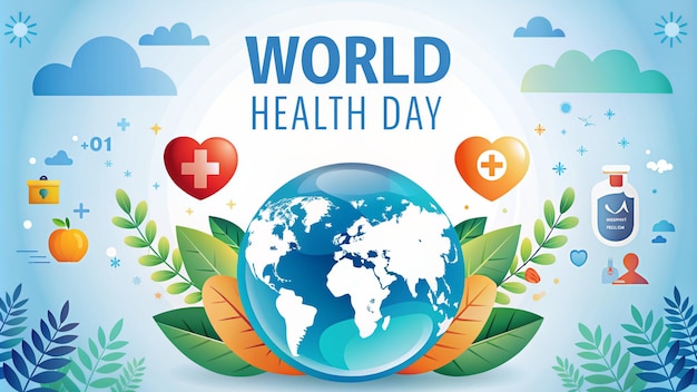 world health day celebration poster template