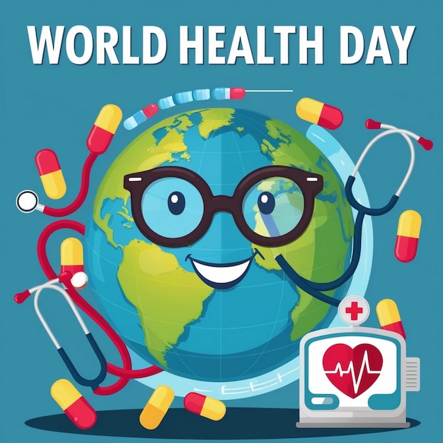 World Health Day in Flat Design