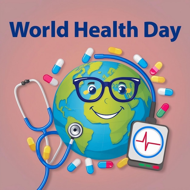 World Health Day in Flat Design