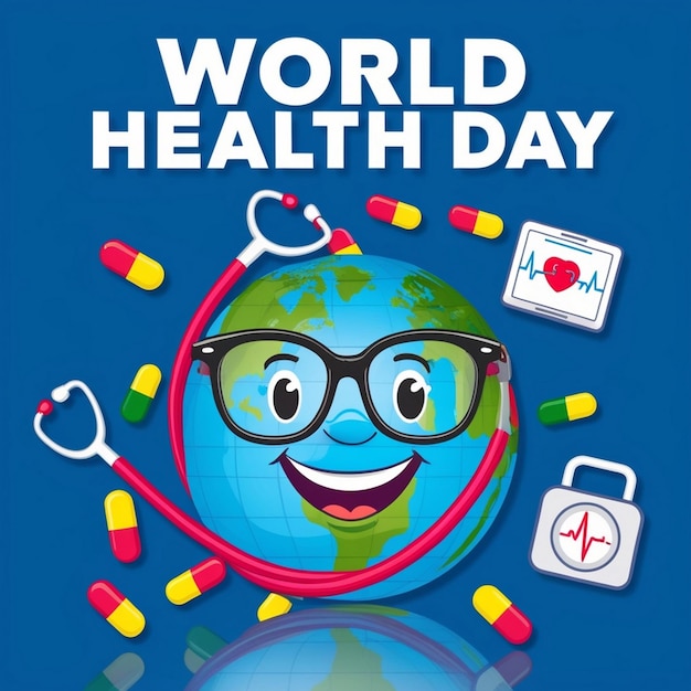 World Health Day in Flat Design