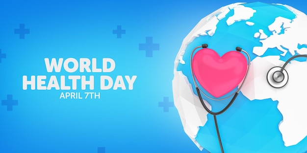 WORLD HEALTH DAY PLANET EARTH 3D STETHOSCOPE