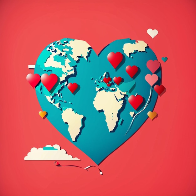 world heart day design High quality photo Ai Generative