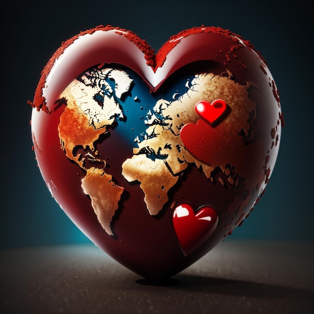 world heart day design High quality photo Ai Generative