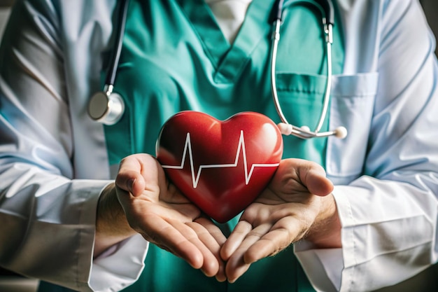 World Heart Day Doctor holding heart