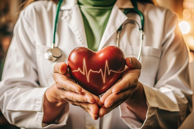 World Heart Day Doctor holding heart