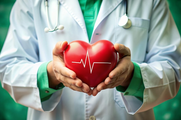 World Heart Day Doctor holding heart