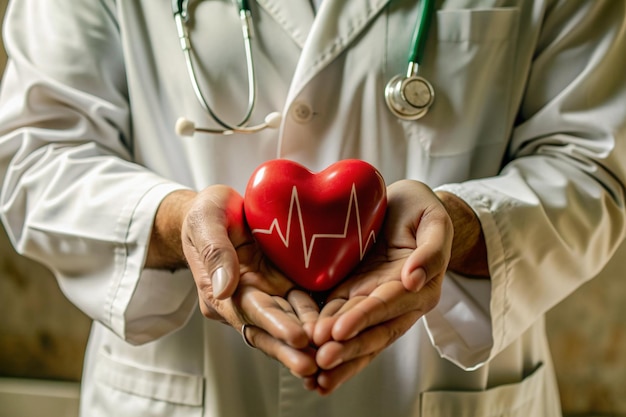 World Heart Day Doctor holding heart