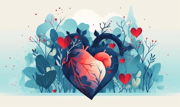 World heart day illustration