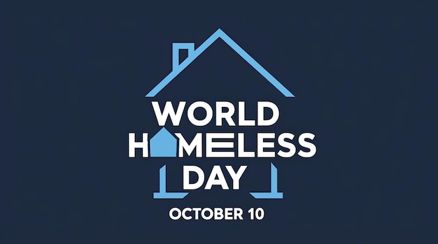 World Homeless Day backdrop with a torn paper house on a world map Observing the world homeless day background