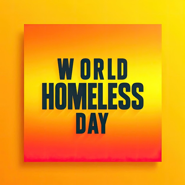 world homeless day text design illustration