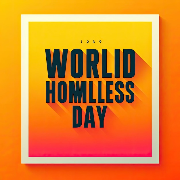 world homeless day text design illustration