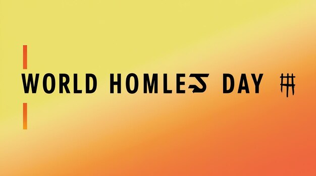 world homeless day text design illustration