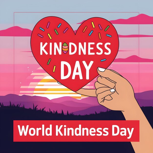 Photo world kindness day social media poster design