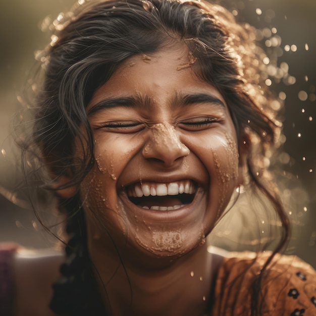 World laughter day women laugh generative ai