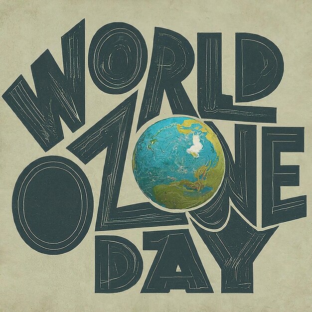 world map day vintage design