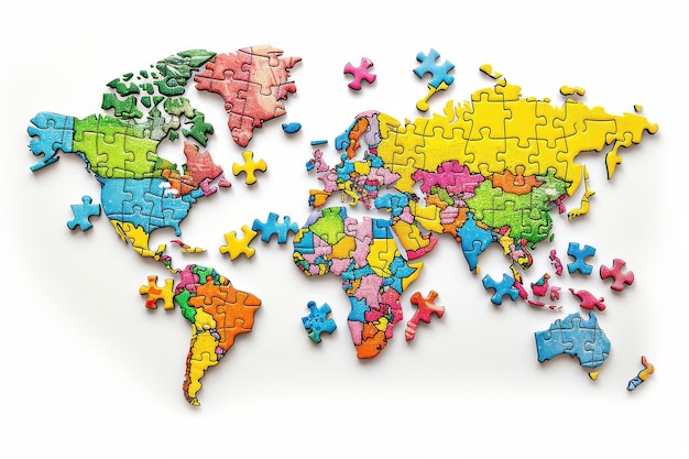 Photo world map puzzles