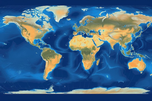 World map with weather forecast application Generative AI