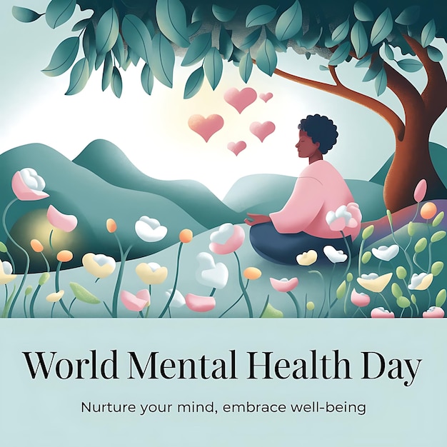 Photo world mental health day social media post