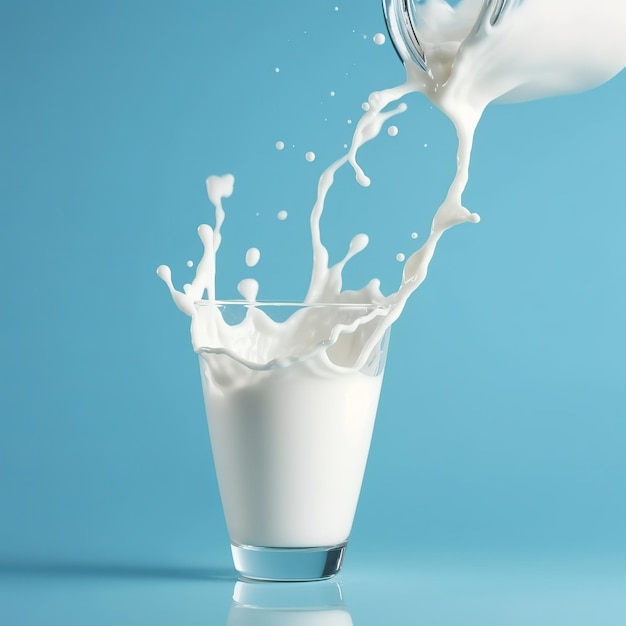 World Milk Day Illustration with Glass of Milk Generative Ai