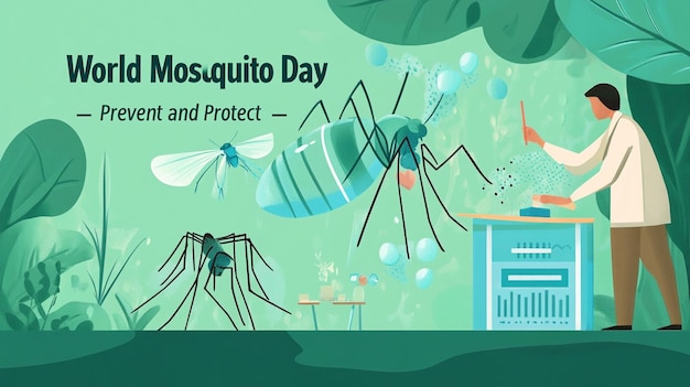 Photo world mosquito day prevent and protect