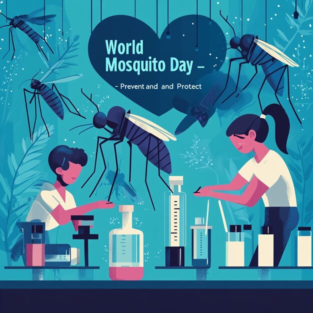 Photo world mosquito day prevent and protect